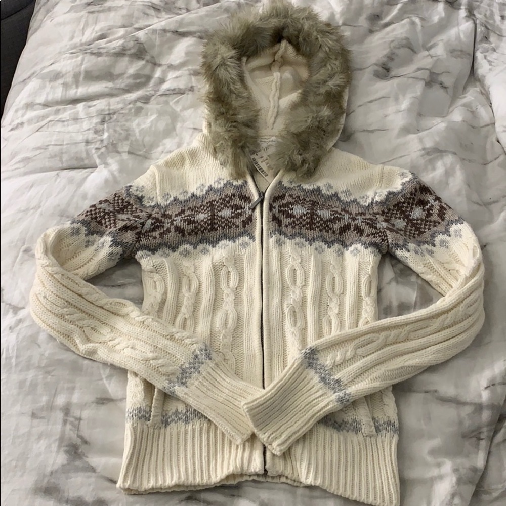 Aeropostale Full Zip Knit Sweater